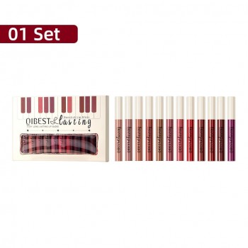 QIBEST Matte Liquid Lipstick Set of 12pcs