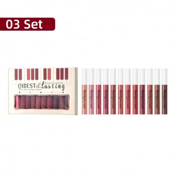 QIBEST Matte Liquid Lipstick Set of 12pcs
