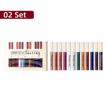 QIBEST Matte Liquid Lipstick Set of 12pcs