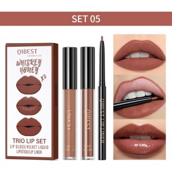 QIBEST Trio Lip Set 3 In 1