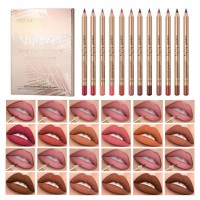QIBEST Lip Liner Set - 12-Piece